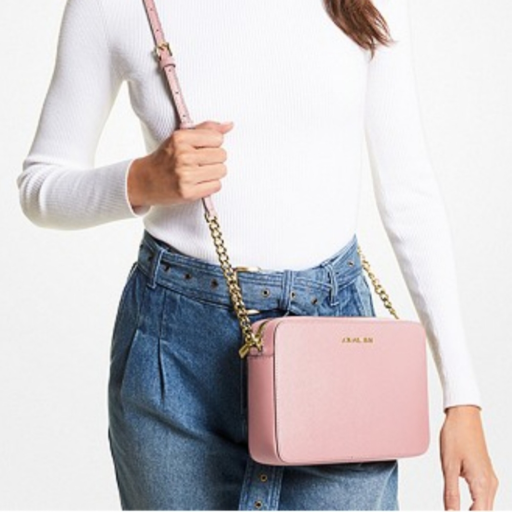 MICHAEL KORS Jet Set Large Saffiano Leather Crossbody Bag